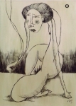전시회'돌아가자,장미여관으로' 출품작 이재우_골방의 여인_100.0x80.3cm_oil on canvas_2001