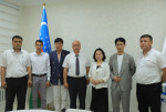 진정란 사이버한국외국어대학교 입학처장과 이민우 한국어학부장이 우즈베키스탄 나망간 국립대학교를 방문했다