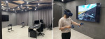 신규로 구축된 VR·AR 스튜디오에서 VR 장비를 테스트 중이다