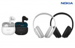 왼쪽부터 노키아 Go Earbuds 2 Pro 무선 이어폰 ‘TWS-222’, 노키아 무선 헤드폰 ‘WHP- 101’