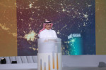 모하메드 알 자단 사우디 재무부 장관이 리야드 금융 부문 콘퍼런스 개회식에서 대표단에게 연설하고 있다