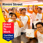 Rimini Street Korea has achieved Great Place to Work® certification for the second consecutive year. (Graphic: Business Wire)