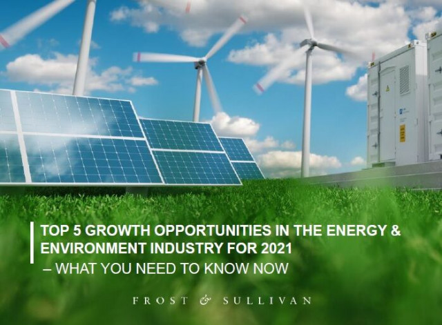 프로스트 앤드 설리번이 발표한 2021 에너지 및 환경 산업 Top 5 성장 기회 분석 보고서
