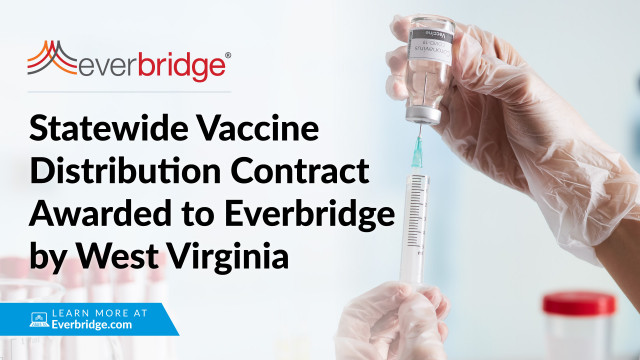 에버브리지가 웨스트버지니아주 전역의 백신 배포 구축 지원 업체로 선정됐다