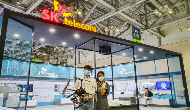 SK텔레콤이 2021 드론 쇼 코리아에 참가해 5G·AI 기반 드론 관제 솔루션을 선보인다