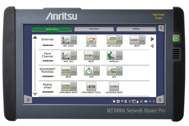 안리쓰의 Network Master Pro MT1000A는 SyncE Wander 및 PTP 테스트를 최대 25Gbps까지 지원한다