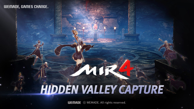 Wemade‘s MMORPG MIR4 has its first large-scale update including Hidden Valley Capture, a battle between different clans to control the source of the game’s main resource, Darksteel