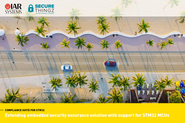 IAR 시스템즈와 시큐어씽즈가 ST마이크로의 STM32 MCU 지원 기능으로 임베디드 보안 인증 솔루션을 확장한다