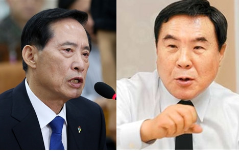 왼쪽부터 한국자유총연맹 송영무 총재, 석성장학회 조용근 이사장