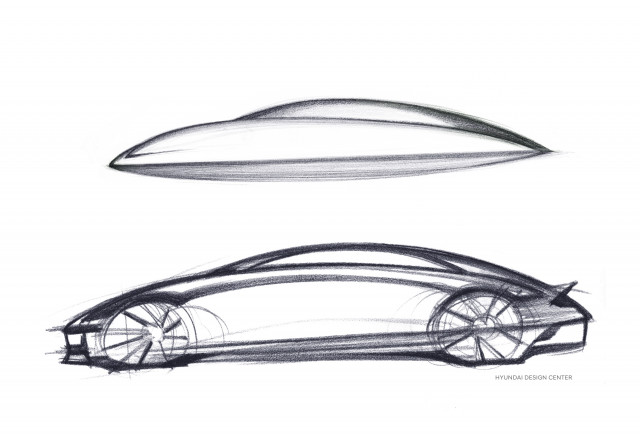 현대자동차가 최초 공개한 ‘아이오닉 6’ 티저 이미지