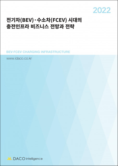 데이코산업연구소가 발간한 ‘2022 전기차(BEV)·수소차(FCEV) 시대의 충전인프라 비즈니스 전망과 전략’ 보고서를 발간했다