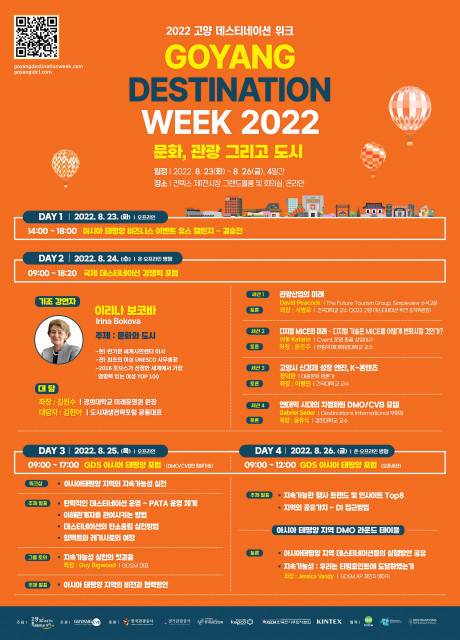 2022 고양 데스티네이션 위크 행사 포스터