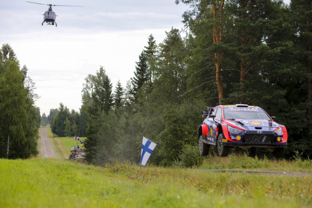 현대자동차 월드랠리팀이 WRC 핀란드 랠리에서 우승을 차지했다