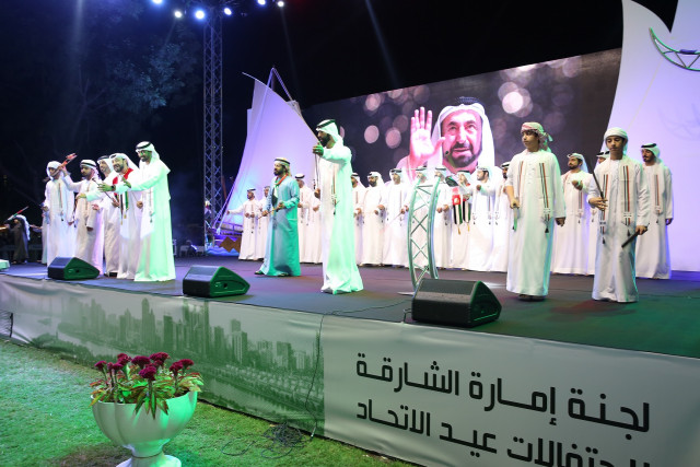 샤르자, 수많은 방문객과 제51회 UAE 국경일 기념