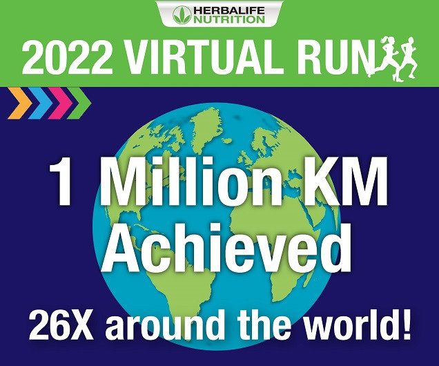 허벌라이프 뉴트리션의 ‘2022 버추얼 런(Virtual Run)’에 회원 및 임직원 1만5000여 명이 참가했다
