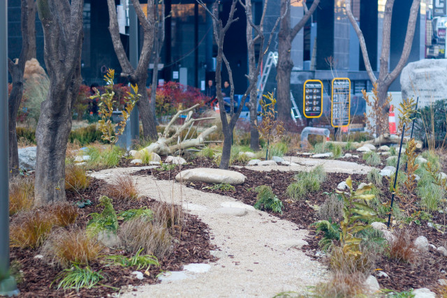 ‘노후 공원 개선 프로젝트’의 하나로 재조성 된 늘봄어린이공원 내 정원의 모습