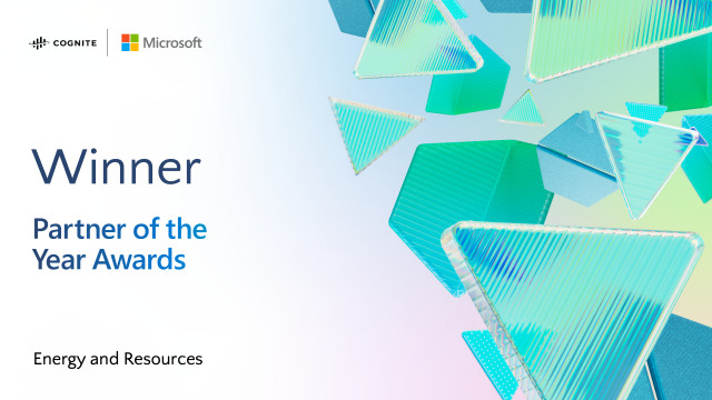 Cognite wins Microsoft Partner of the Year Award in Energy and Resources (Graphic: Business Wire)