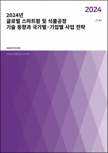 데이코산업연구소 ‘2024년 글로벌 스마트팜 및 식물공장 기술 동향과 국가별·기업별 사업 전략’ 보고서 표지