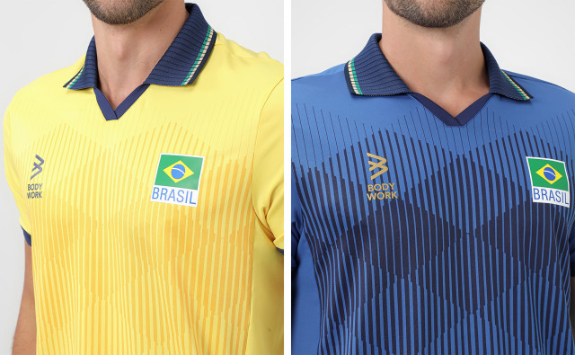 Body Work, a fitness brand from Riachuelo, has revealed the official Brazilian Volleyball team shirts for the 2024 Summer Games. The fabric blends two technologies from The LYCRA Company: 92% COOLMAX® EcoMade fiber made from pre-consumer textile waste and 8% LYCRA® fiber to help keep athletes cool, dry, and moving freely. (Photo: Business Wire)