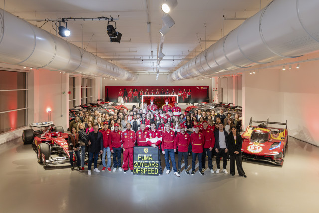 PUMA and Scuderia Ferrari HP mark two decades of partnership, a collaboration that has consistently pushed the boundaries of speed, design, and motorsport culture. (Photo: Business Wire)