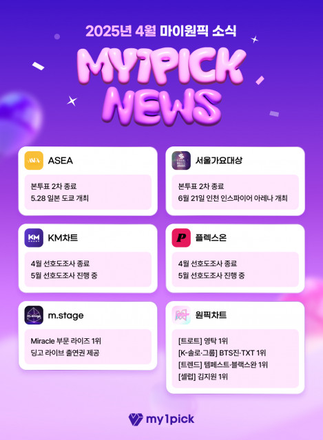 2025년 4월 마이원픽 뉴스