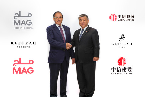 Moafaq A. Al Gaddah, Founder and Chairman of MAG Group Holding and Yang Jianqiang, Chairman of CITIC Limited. (Photo: AETOSWire)