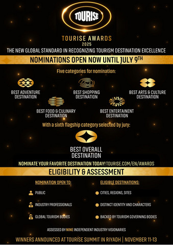 Recognizing the World’s Most Exceptional Destinations: Nominations Now Open for the Inaugural TOURISE Awards (Infographic: AETOSWire)
