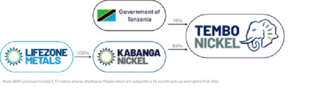Figure 1: Kabanga Nickel Project ownership structure.