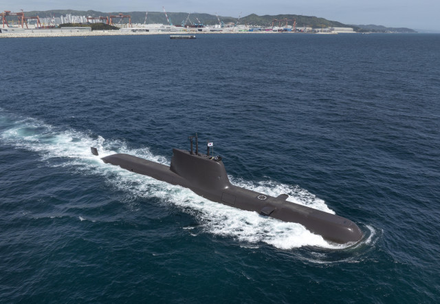 HD현대중공업이 건조해 2016년 대한민국 해군에 인도한 장보고-Ⅱ(214급) 잠수함 ‘윤봉길함’의 시운전 모습