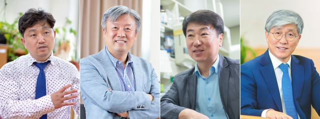 경희대가 세계 상위 1% 연구자를 4명 배출하며 연구역량을 인정받았다. 왼쪽부터 사회과학 분야에 이름을 올린 스마트관광원 구철모·정남호 교수, 교차 분야의 생물학과 배진우 교수, 컴퓨터 과학 분야 컴퓨터공학부 홍충선 고황명예교수(사진=경희대)