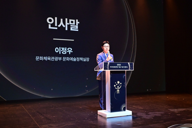 문체부 이정우 문화예술정책실장이 인사말을 하고 있다