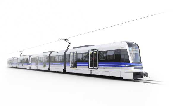 현대로템이 공급하는 캐나다 에드먼턴 경전철 조감도