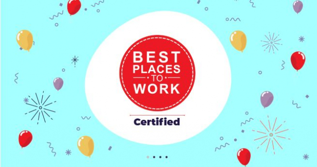 Best Places to Work 인증은 주로 연구에 기반한 2단계 평가 절차로, 탁월하고 신뢰도가 높으며 높은 성과를 이끌어내는 직원 경험을 조성한 고용주를 인정하는 프로그램이다