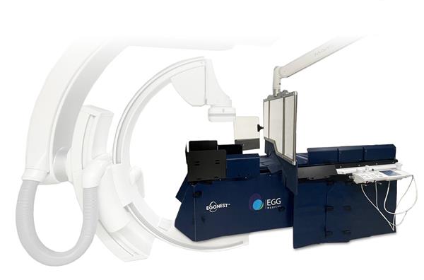 EggNest™ 시스템(사진)은 현재 표준 진료 방식과 비교해 임상 팀 전체가 받는 산란 방사선 노출을 줄여준다. CRT 2026에서 ‘Late-Breaking Trial’로 발표된 새로운 임상 데이터에 따르면 EggNest™ 플랫폼은 의사, 간호사, 기술자를 보호하는 수준이 매우 높아 사용자가 납 보호복 없이도 시술을 안전하게 수행하거나 초경량 보호복만 착용해도 가능하다는 사실이 확인됐다