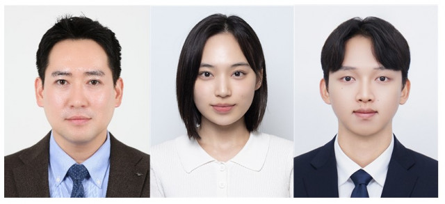 왼쪽부터 임현우 교수, 이도연 석박통합과정생, 황정윤 석박통합과정생
