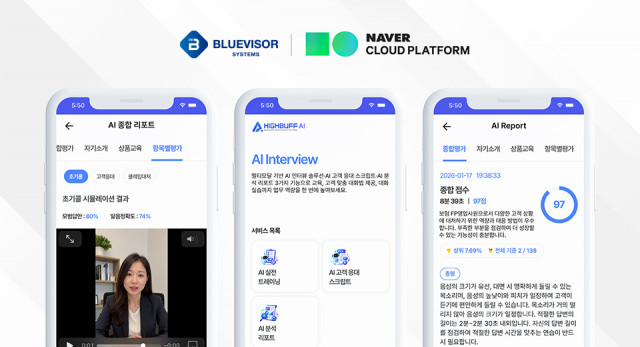 네이버클라우드 플랫폼 마켓플레이스에 등재된 블루바이저시스템즈의 멀티모달 기반 하이버프 AI 인터뷰