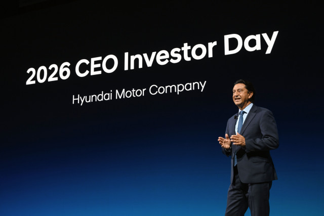 호세 무뇨스 현대차 대표이사(CEO·사장)가 ‘2026 CEO 인베스터 데이’에서 중장기 사업 전략을 설명하고 있다