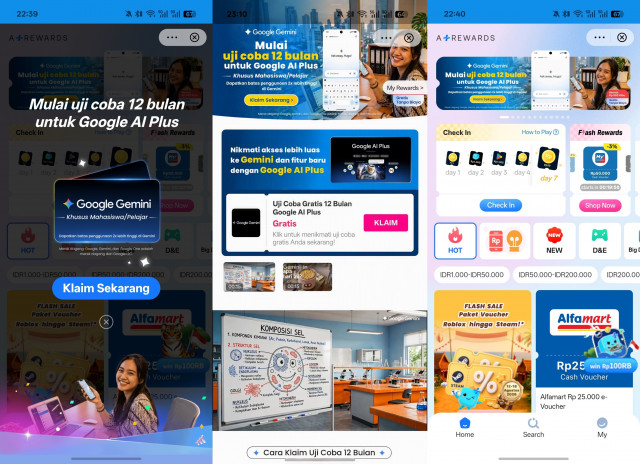 Google AI Plus free trial offers are available in select digital payment and retail channels partnering with A+Rewards in Indonesia, with more markets to follow.
