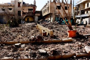 10월 5일, 국경없는의사회가 지원해 오던 알레포 동부의 M10 병원 외상센터가 처참히 파괴되어 있다 (사진제공: 국경없는의사회)