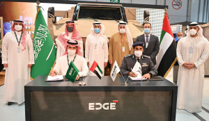 아흐메드 A 알로할리 사우디 방위산업청장, 투르키 빈 압둘라 알-다크힐 UAE 주재 사우디 대사, 파이살 알 바나이 EDGE 상무이사 겸 최고경영자를 비롯해 양사 중역들이 협약식에 참석한 가운데 파리스 칼리프 알 마즈루리 NIMR 이사회 의장, 왈리드 아부칼레드 SAMI 최고경영자가 협약서에 서명했다