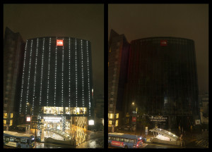 어스아워(Earth Hour) 2021 캠페인에 참여한 영원무역 명동 빌딩
