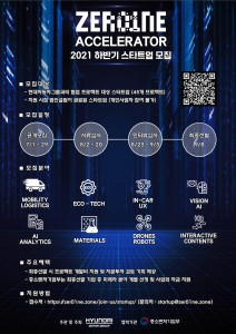 현대차그룹이 2021년 하반기 제로원 엑셀러레이터 스타트업을 모집한다