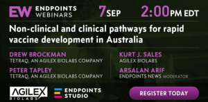 애질렉스 바이오랩스가 호주 내 신속한 백신 개발 관련 첫 웹세미나를 위해 엔드포인트 뉴스와 파트너십을 체결했다