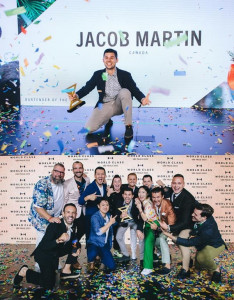 Jacob은 올해 바텐딩 기술의 최고봉 자리에 도전한 1만 명이 넘는 다른 최상급 바텐더들과 겨룬 치열한 경쟁을 이겨내며 올해의 바텐더로 선정되는 영예를 안았다