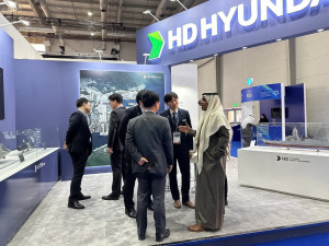 4일(일)부터 오는 8일(목)까지 사우디의 수도 리야드(Riyadh)에서 열리고 있는 ‘WDS 2024’의 HD현대중공업 부스