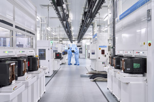 The UK’s first 300mm semiconductor fabrication line at Pragmatic Park, Durham, UK (Photo: Business Wire)