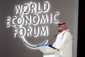 His Excellency Faisal Alibrahim, Saudi Minister of Economy and Planning, welcomes global leaders to Riyadh for the World Economic Forum Special Meeting on Global Collaboration, Growth and Energy for Development. (Photo: AETOSWire)