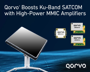 코보, Ku-밴드 위성 통신 단말기 설계를 위한 소형 고출력 MMIC 증폭기 3종 출시