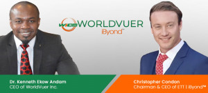 Dr. Kenneth Ekow Andam, CEO of WorldVuer Inc. & Christopher Condon, Chairman & CEO of ETT | iByond™ (Photo: Business Wire)