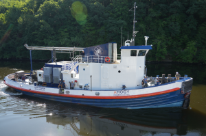 The NH3 Kraken: Amogy’s carbon-free, ammonia-powered tugboat. (Photo: Business Wire)